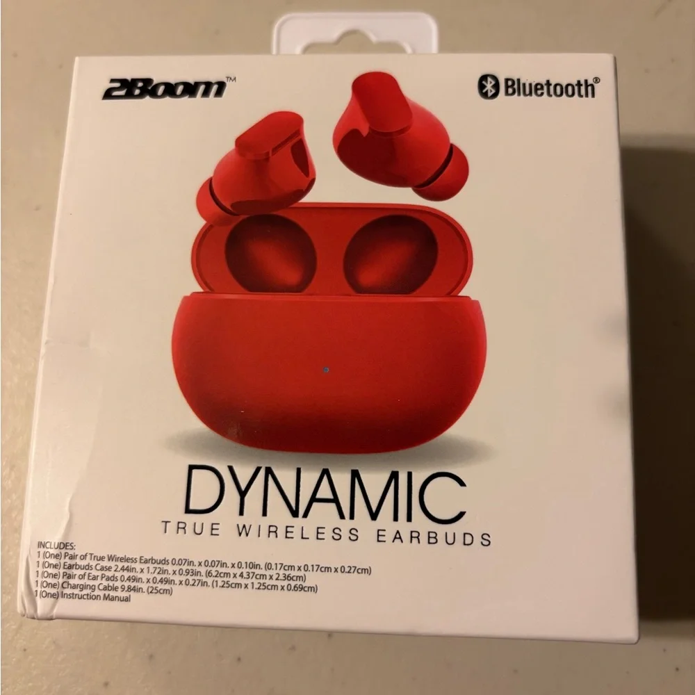 2Boom Dynamic True Wireless Earbuds - Red